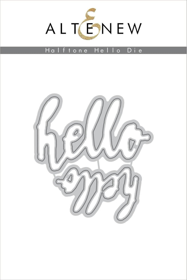 Altenew Stamp & Die Bundle Halftone Hello Stamp & Die Bundle