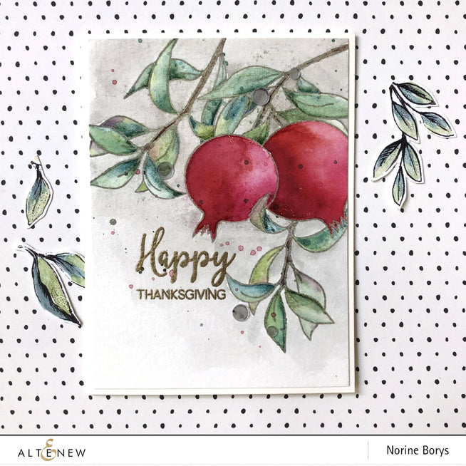 Altenew Stamp & Die Bundle Happy Pomegranates Stamp & Die Bundle