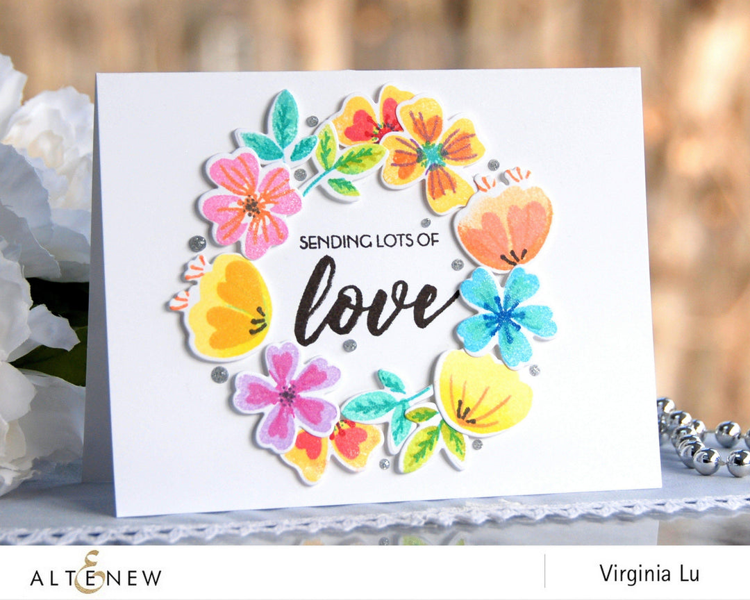 Altenew Stamp & Die Bundle Heart Flowers Stamp & Die Bundle