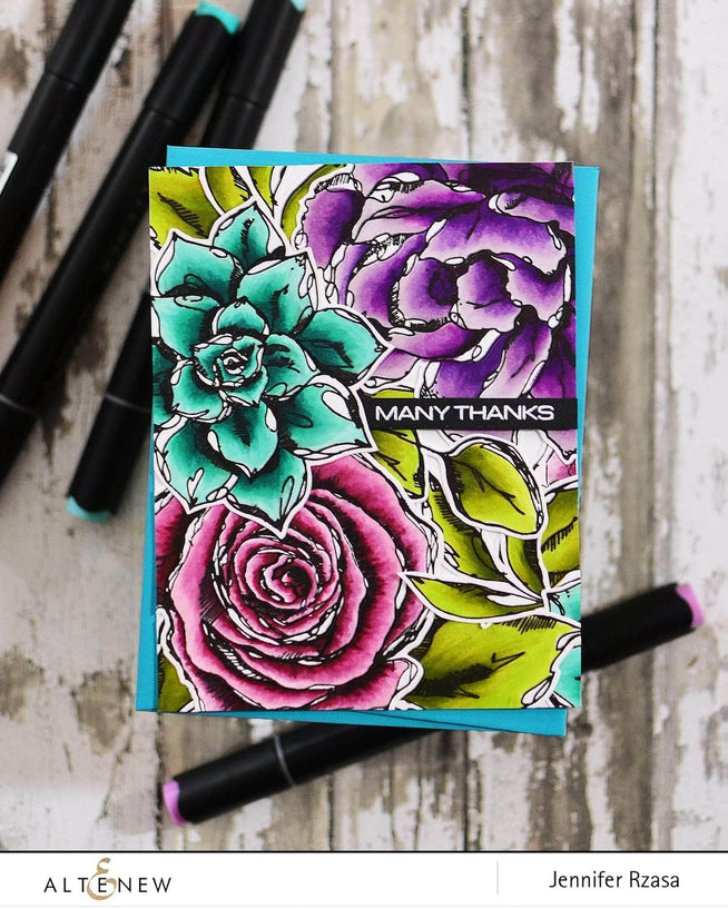 Altenew Stamp & Die Bundle Inked Rose Stamp & Die Bundle