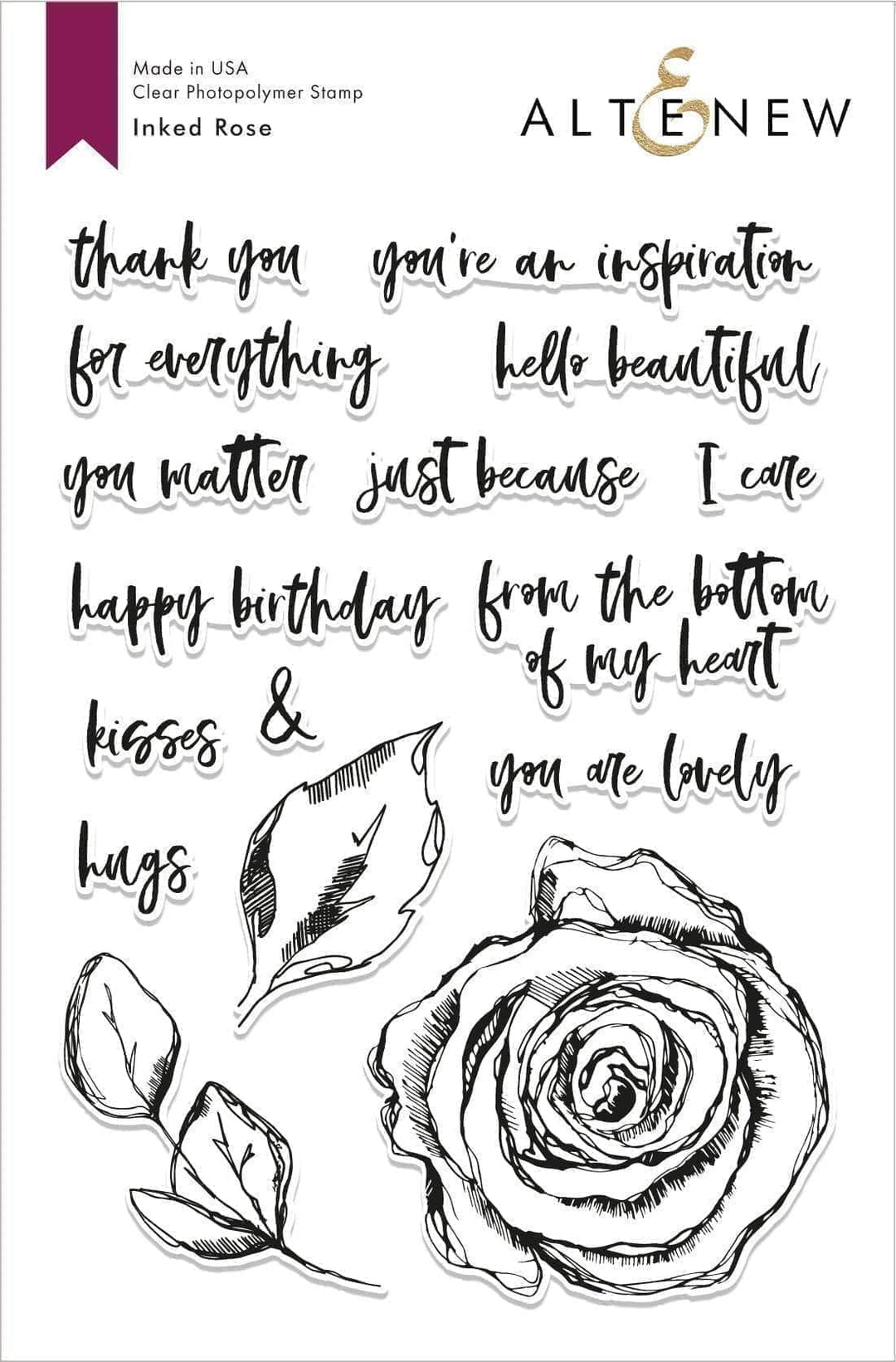 Altenew Stamp & Die Bundle Inked Rose Stamp & Die Bundle
