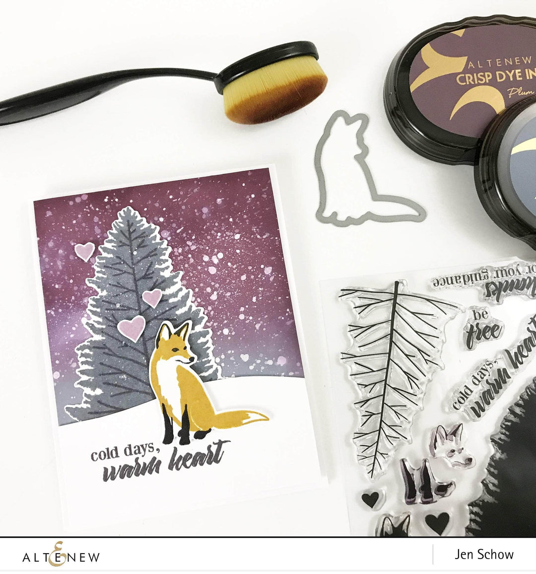 Altenew Stamp & Die Bundle Modern Fox Stamp & Die Bundle