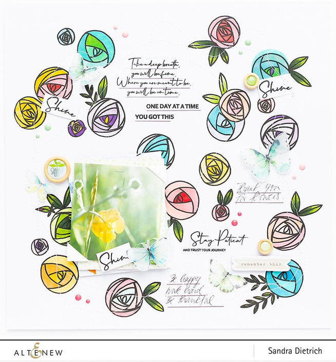 Altenew Stamp & Die Bundle Rennie Roses Stamp & Die Bundle