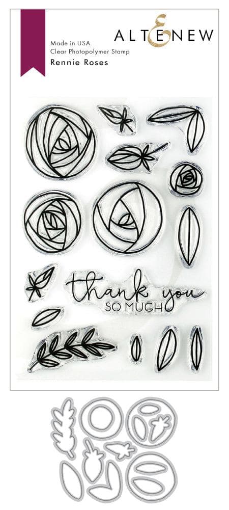 Altenew Stamp & Die Bundle Rennie Roses Stamp & Die Bundle