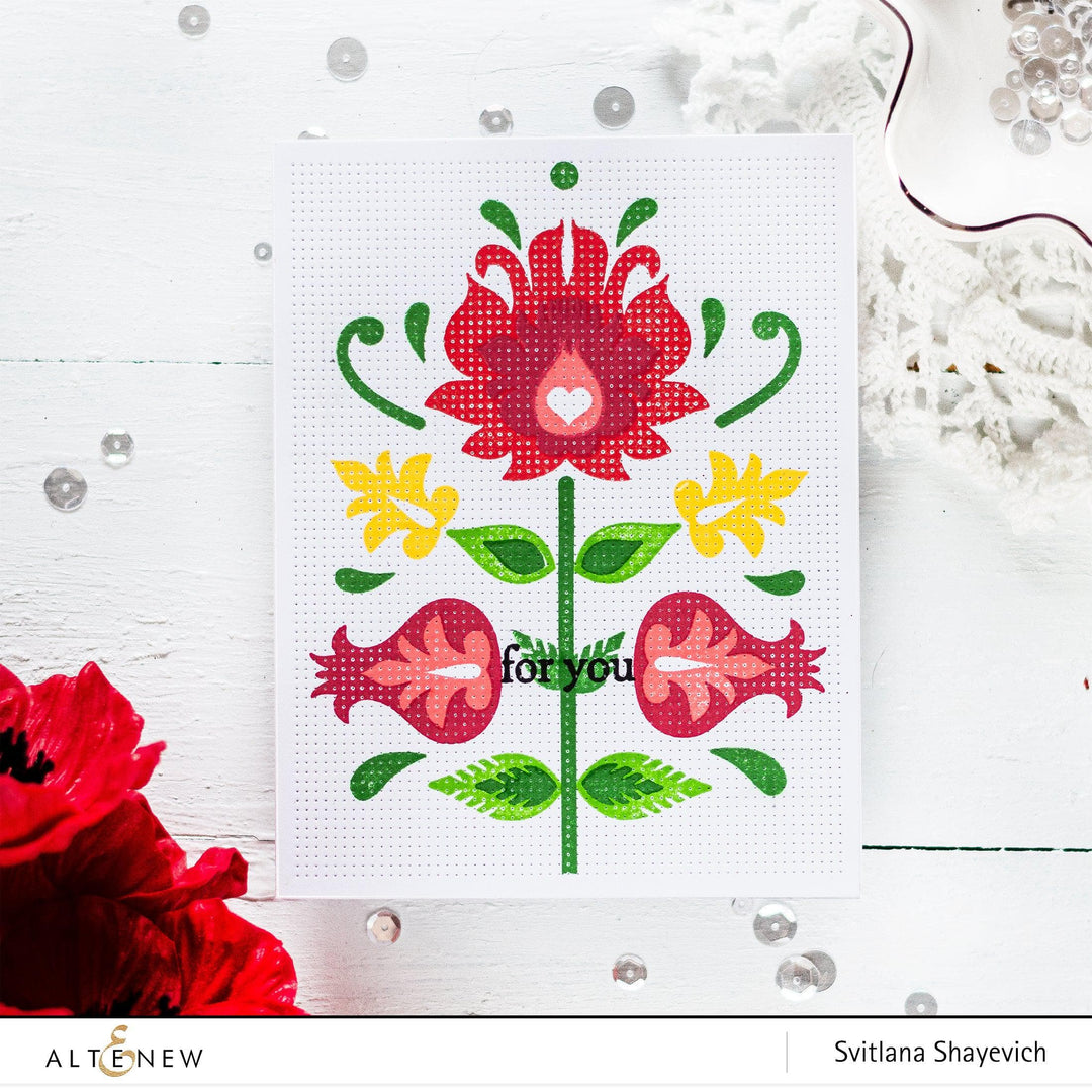 Altenew Stamp & Die Bundle Stamped & Sketched Coordinating Stamp & Die Bundle