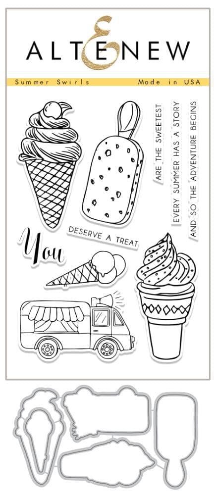 Altenew Stamp & Die Bundle Summer Swirls Stamp & Die Bundle