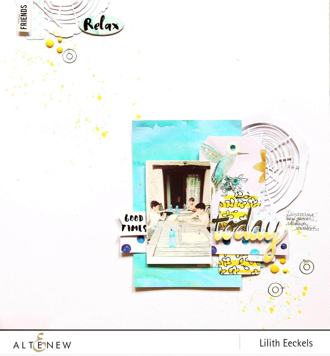 Altenew Stamp & Die Bundle Super Script Scrapbook Stamp & Die Bundle