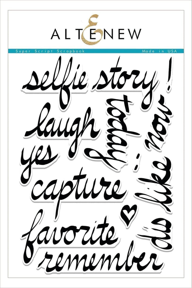 Altenew Stamp & Die Bundle Super Script Scrapbook Stamp & Die Bundle