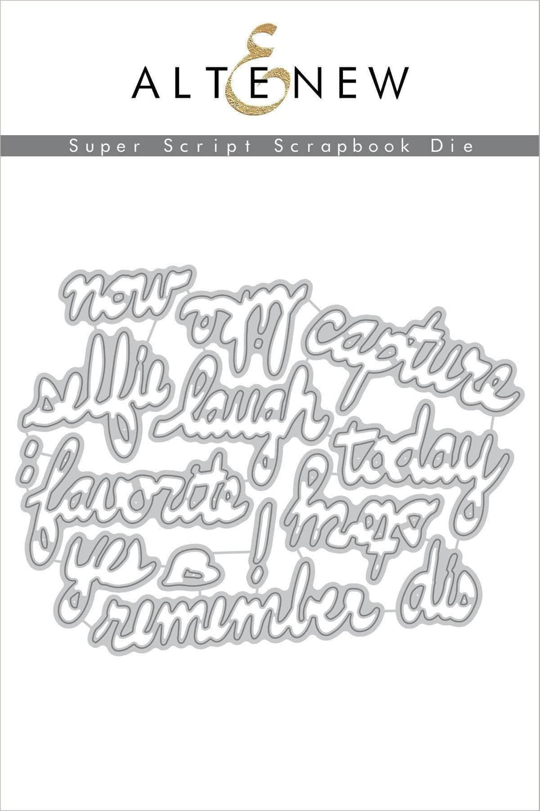 Altenew Stamp & Die Bundle Super Script Scrapbook Stamp & Die Bundle