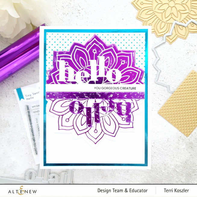 Altenew Stamp & Die Bundle Tiny Sentiments: Hello Stamp & Die Bundle