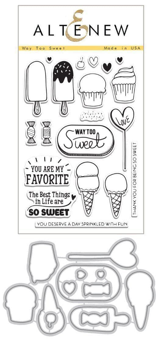 Altenew Stamp & Die Bundle Way Too Sweet Stamp & Die Bundle