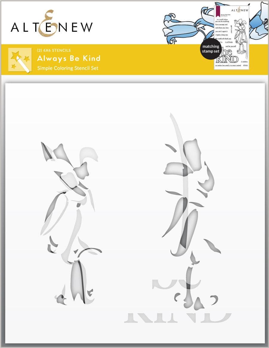 Altenew Stamp & Die & Stencil Bundle Always Be Kind Stamp & Die & Stencil Bundle