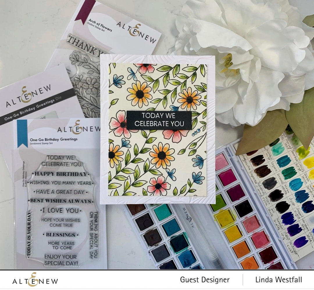 Altenew Stamp & Die & Stencil Bundle Arch of Flowers Stamp & Die & Stencil Bundle