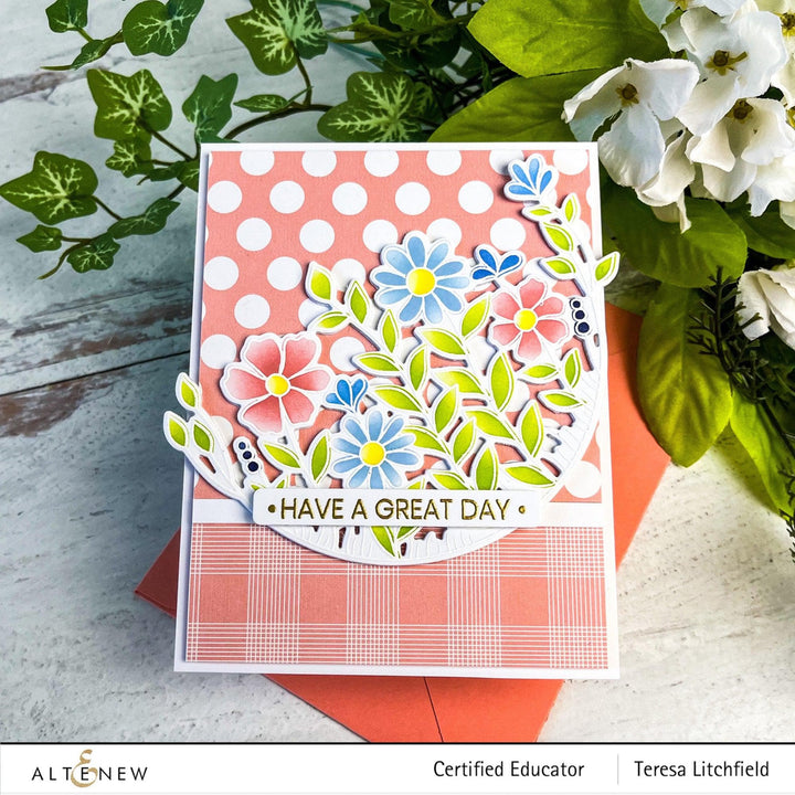 Altenew Stamp & Die & Stencil Bundle Arch of Flowers Stamp & Die & Stencil Bundle
