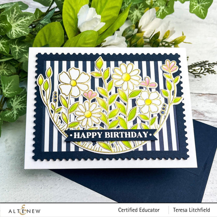 Altenew Stamp & Die & Stencil Bundle Arch of Flowers Stamp & Die & Stencil Bundle