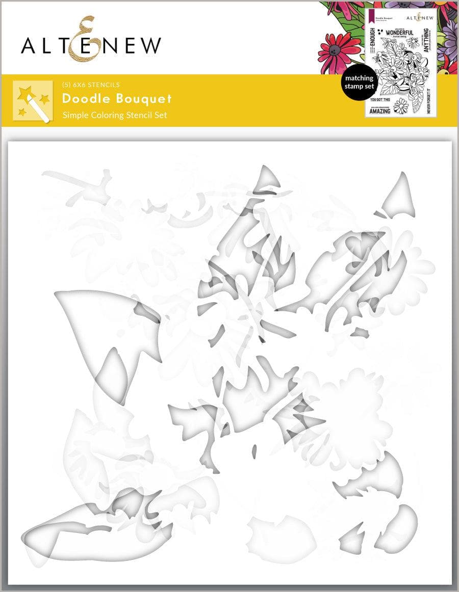 Altenew Stamp & Die & Stencil Bundle Doodle Bouquet