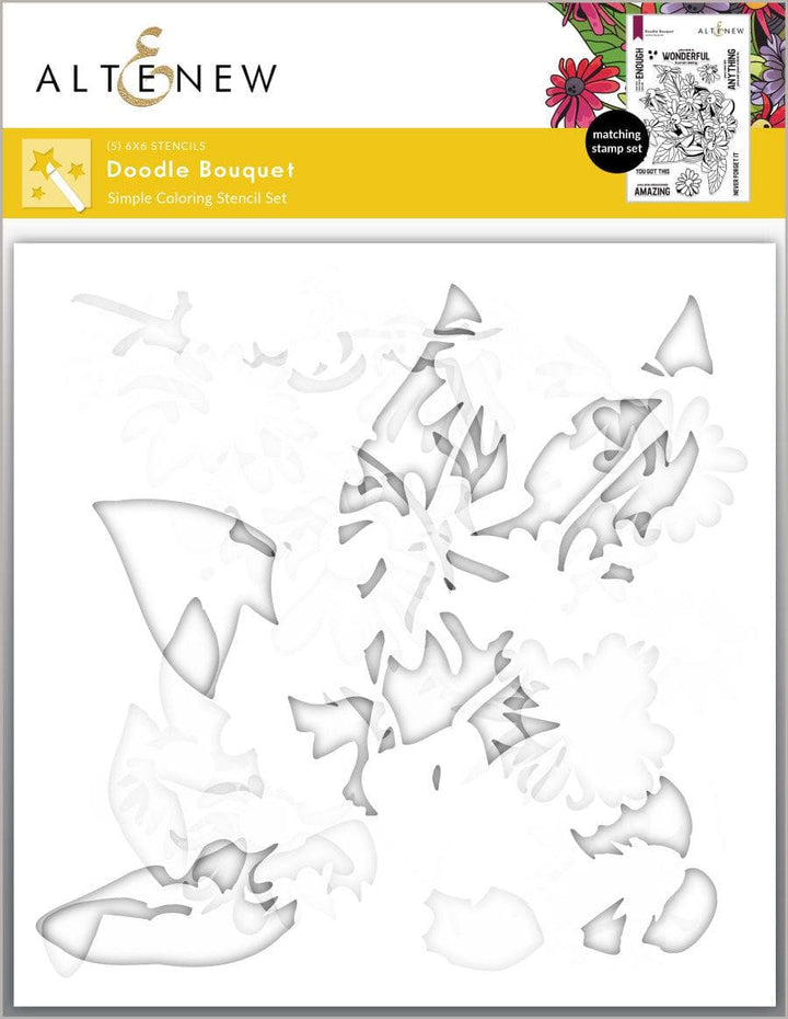 Altenew Stamp & Die & Stencil Bundle Doodle Bouquet