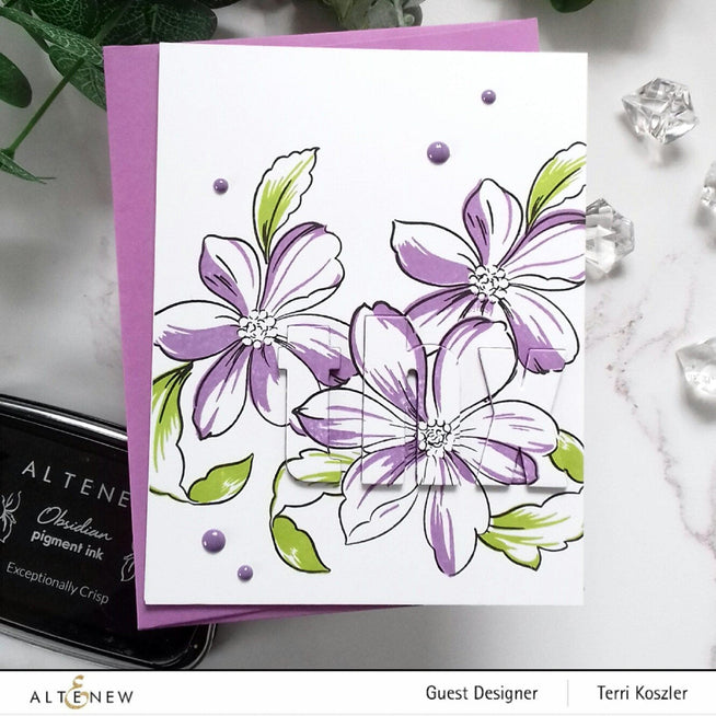 Altenew Stamp & Die & Stencil Bundle Fabulous Florets Stamp & Die & Mask Stencil Bundle