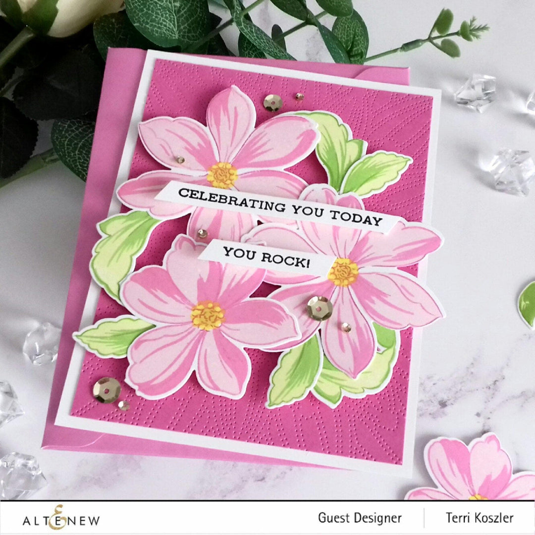 Altenew Stamp & Die & Stencil Bundle Fabulous Florets Stamp & Die & Mask Stencil Bundle