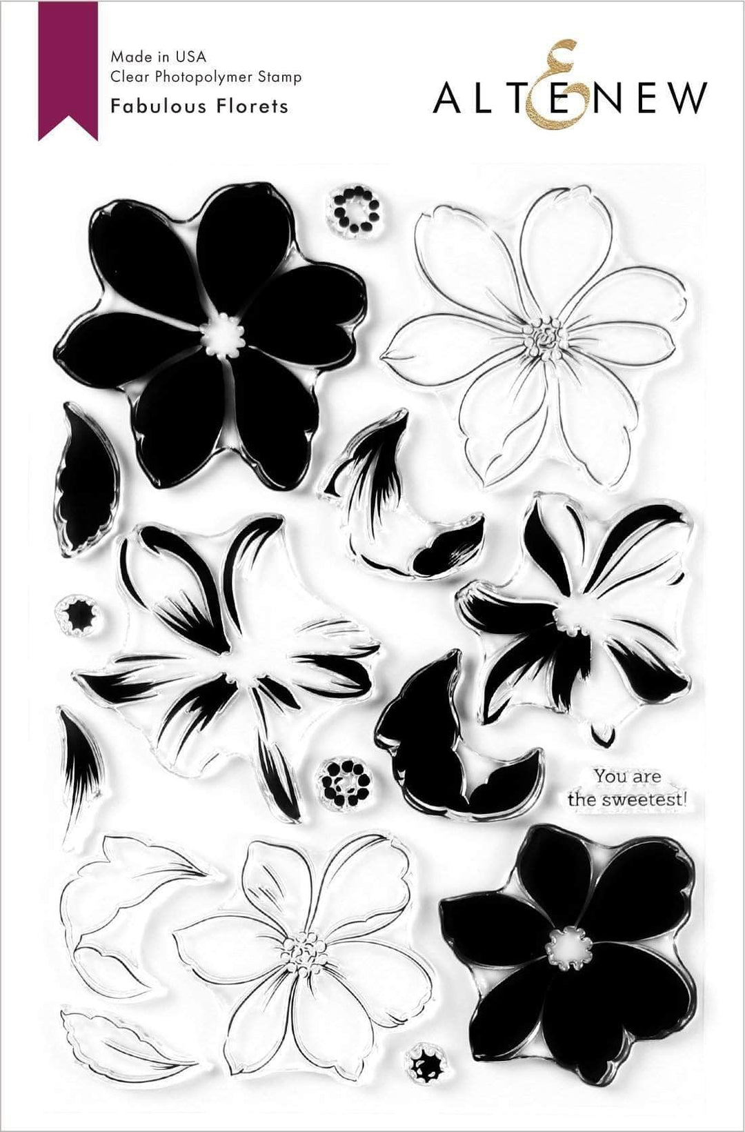 Altenew Stamp & Die & Stencil Bundle Fabulous Florets