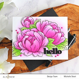 Altenew Stamp & Die & Stencil Bundle Gracious Peonies Complete Product Bundle
