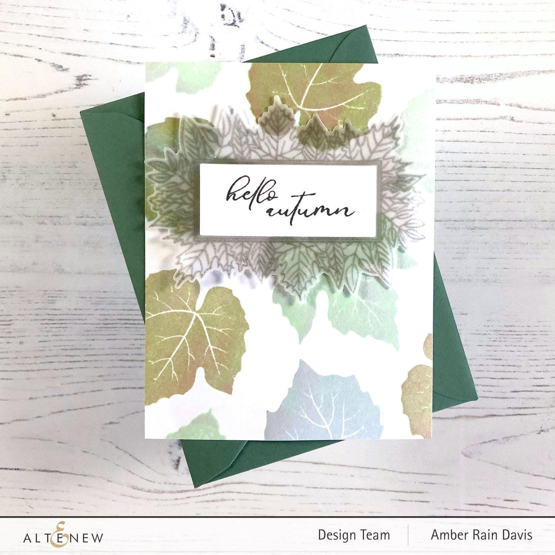 Altenew Stamp & Die & Stencil Bundle Grape Leaves Stamp & Die & Mask Stencil Bundle