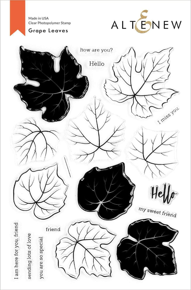 Altenew Stamp & Die & Stencil Bundle Grape Leaves
