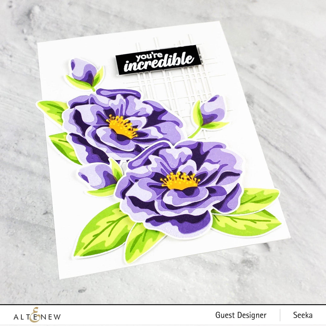 Altenew Stamp & Die & Stencil Bundle Marbled Bloom Stamp & Die & Stencil Bundle
