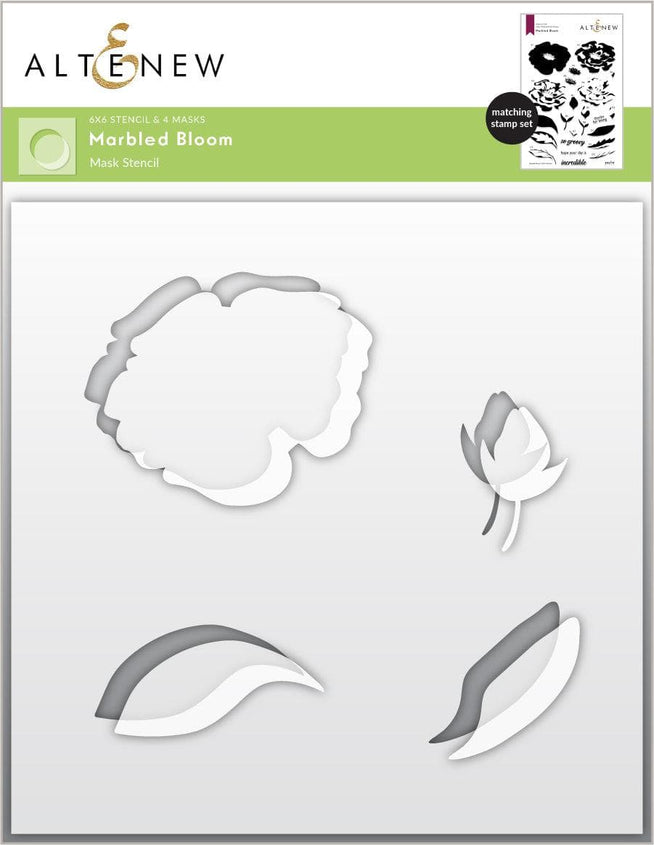 Altenew Stamp & Die & Stencil Bundle Marbled Bloom