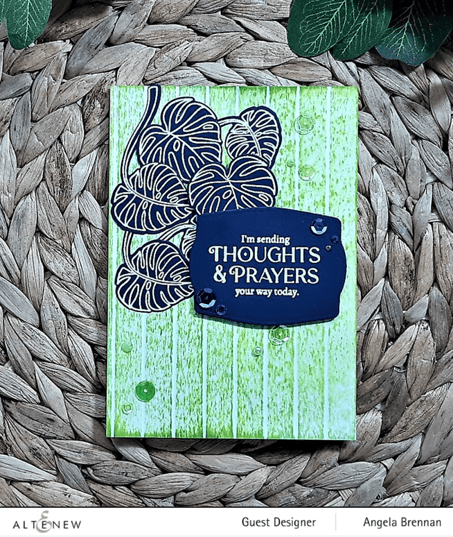 Altenew Stamp & Die & Stencil Bundle Monsteras and Quotes Stamp & Die & Stencil Bundle
