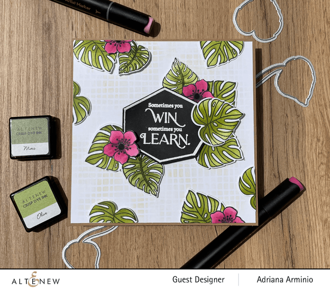 Altenew Stamp & Die & Stencil Bundle Monsteras and Quotes Stamp & Die & Stencil Bundle