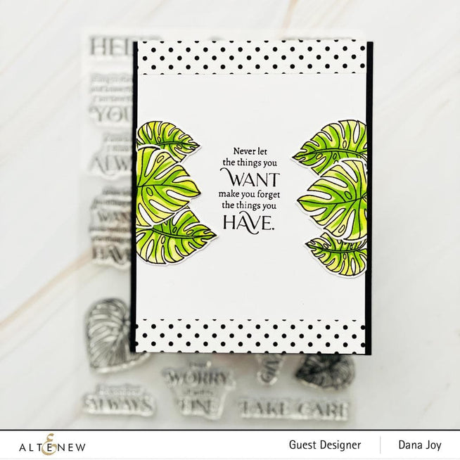 Altenew Stamp & Die & Stencil Bundle Monsteras and Quotes Stamp & Die & Stencil Bundle