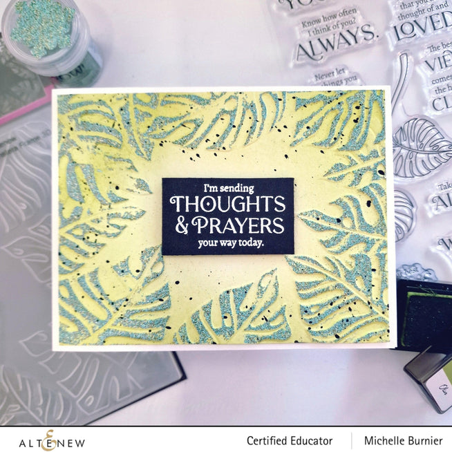 Altenew Stamp & Die & Stencil Bundle Monsteras and Quotes Stamp & Die & Stencil Bundle