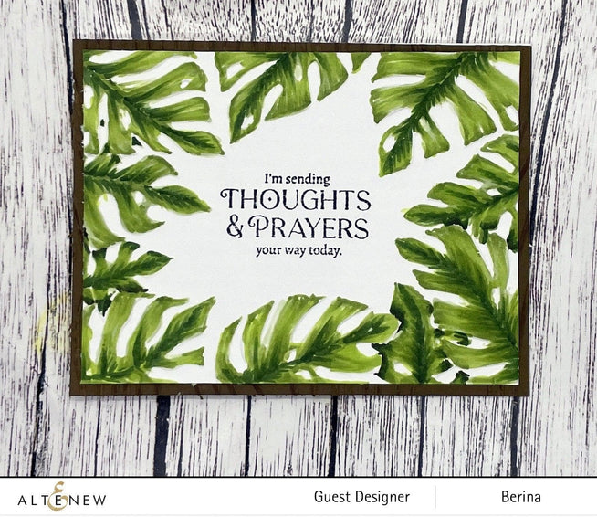 Altenew Stamp & Die & Stencil Bundle Monsteras and Quotes Stamp & Die & Stencil Bundle
