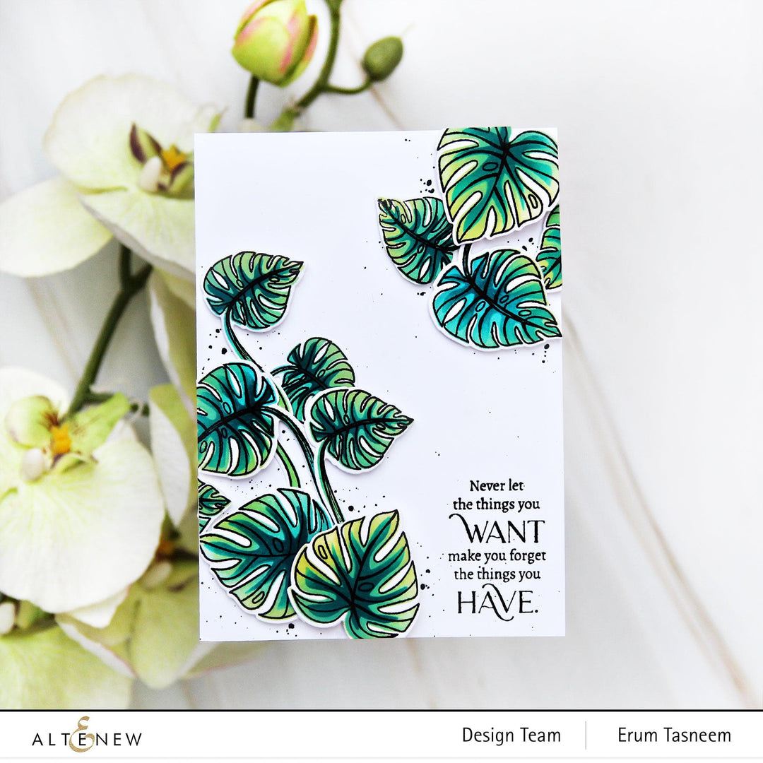 Altenew Stamp & Die & Stencil Bundle Monsteras and Quotes Stamp & Die & Stencil Bundle