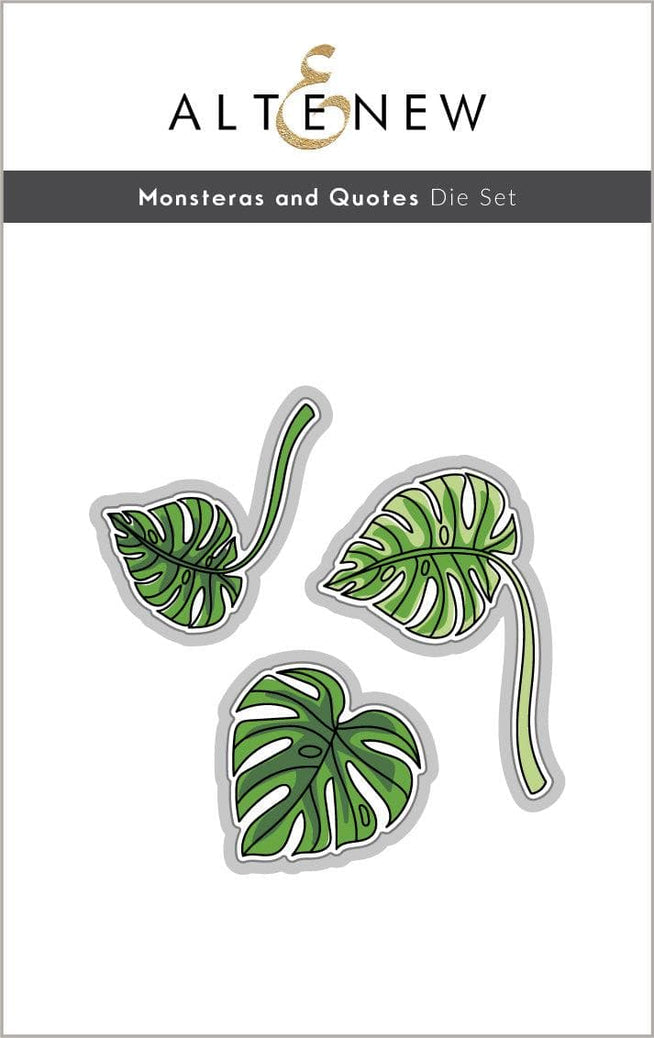 Altenew Stamp & Die & Stencil Bundle Monsteras and Quotes Stamp & Die & Stencil Bundle