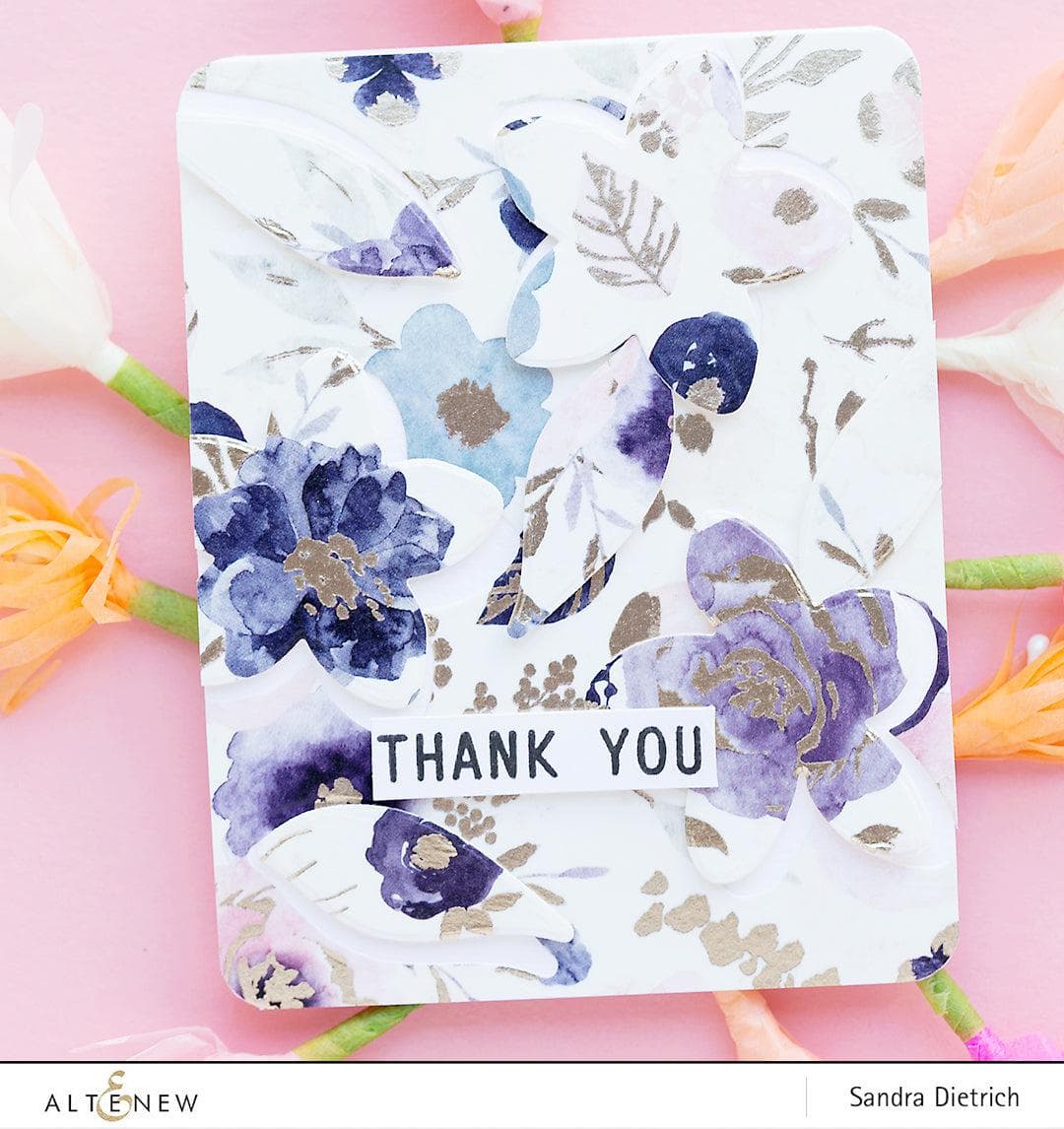 Altenew Stamp & Die & Stencil Bundle Playful Plumeria Stamp & Die & Mask Stencil Bundle