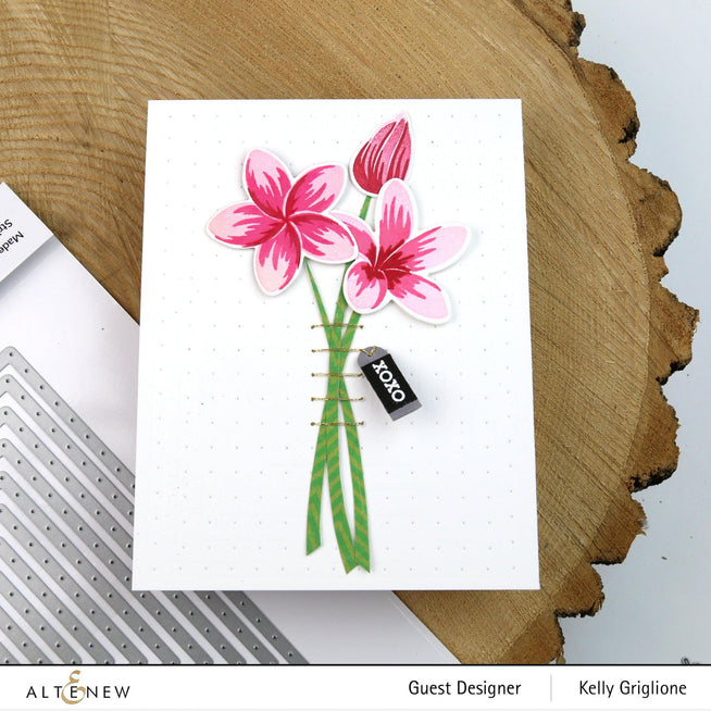 Altenew Stamp & Die & Stencil Bundle Playful Plumeria Stamp & Die & Mask Stencil Bundle