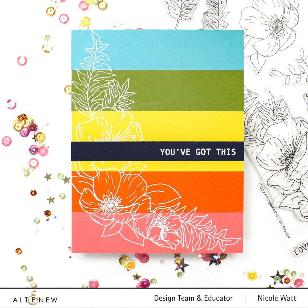 Altenew Stamp & Die & Stencil Bundle Poppy Arrangement Stamp & Die & Stencil Bundle