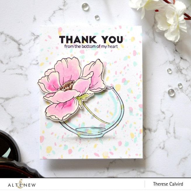 Altenew Stamp & Die & Stencil Bundle Poppy Garden Stamp & Die & Mask Stencil Bundle
