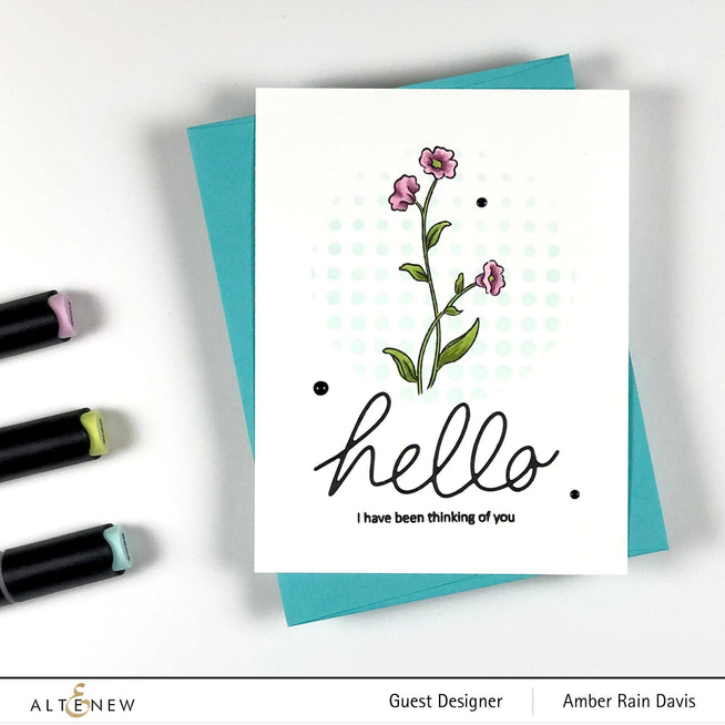 Altenew Stamp & Die & Stencil Bundle Poppy Garden Stamp & Die & Mask Stencil Bundle