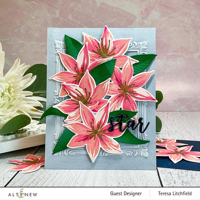 Altenew Stamp & Die & Stencil Bundle Stunning Starflowers Stamp & Die & Mask Stencil Bundle