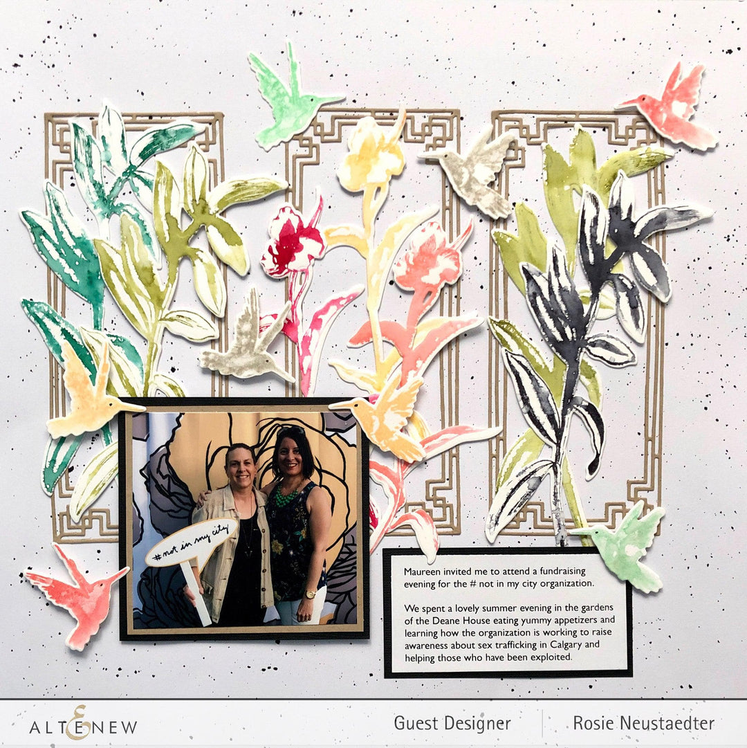 Altenew Stamp & Die & Stencil Bundle Tall Foliage