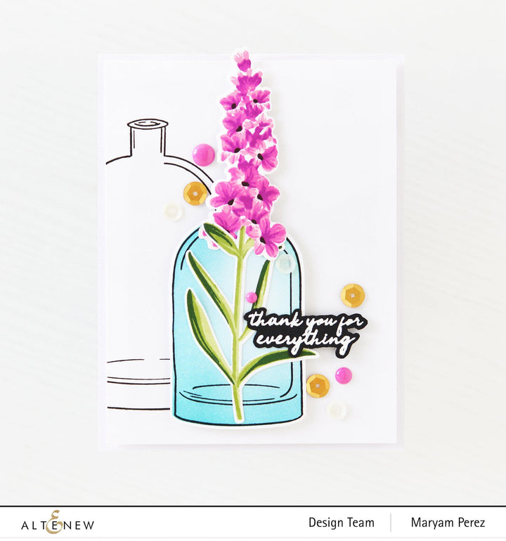 Altenew Stamp & Die & Stencil Bundle Versatile Vases 2 Stamp & Die & Mask Stencil Bundle