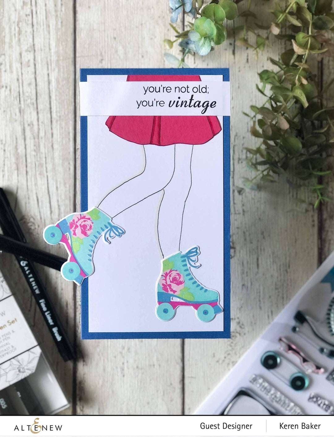 Altenew Stamp & Die & Stencil Bundle Vintage Vibes Stamp & Die & Coloring Stencil Bundle