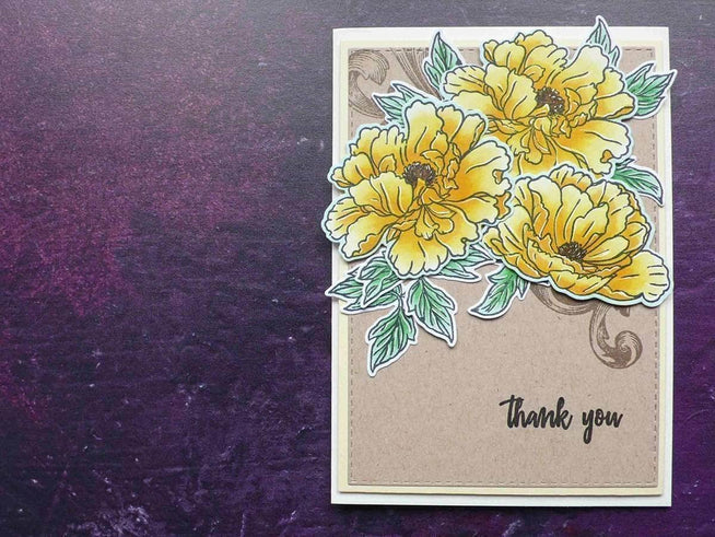 Altenew Stamp & Die & Stencil Bundle Z - Frilled Petals Stamp & Die & Mask Stencil Bundle