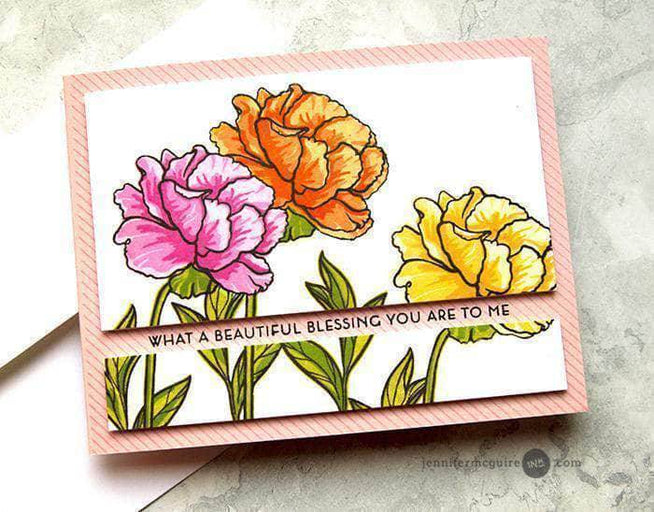 Altenew Stamp & Die & Stencil Bundle Z - Frilled Petals Stamp & Die & Mask Stencil Bundle