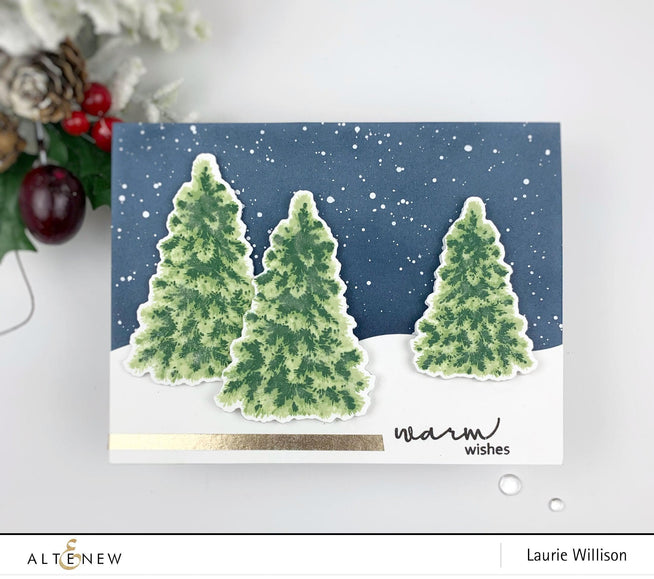 Altenew Stamp & Die & Stencil Bundle Plentiful Pine Stamp & Die & Mask Stencil Bundle