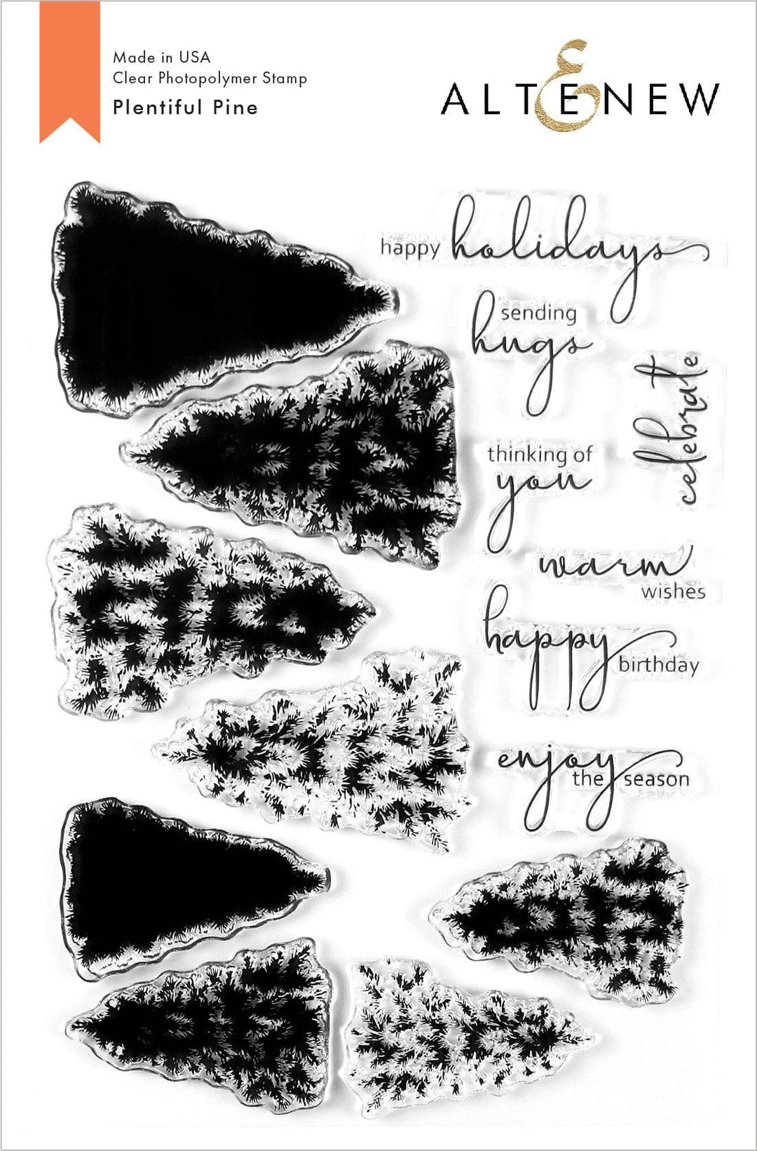 Altenew Stamp & Die & Stencil Bundle Plentiful Pine Stamp & Die & Mask Stencil Bundle