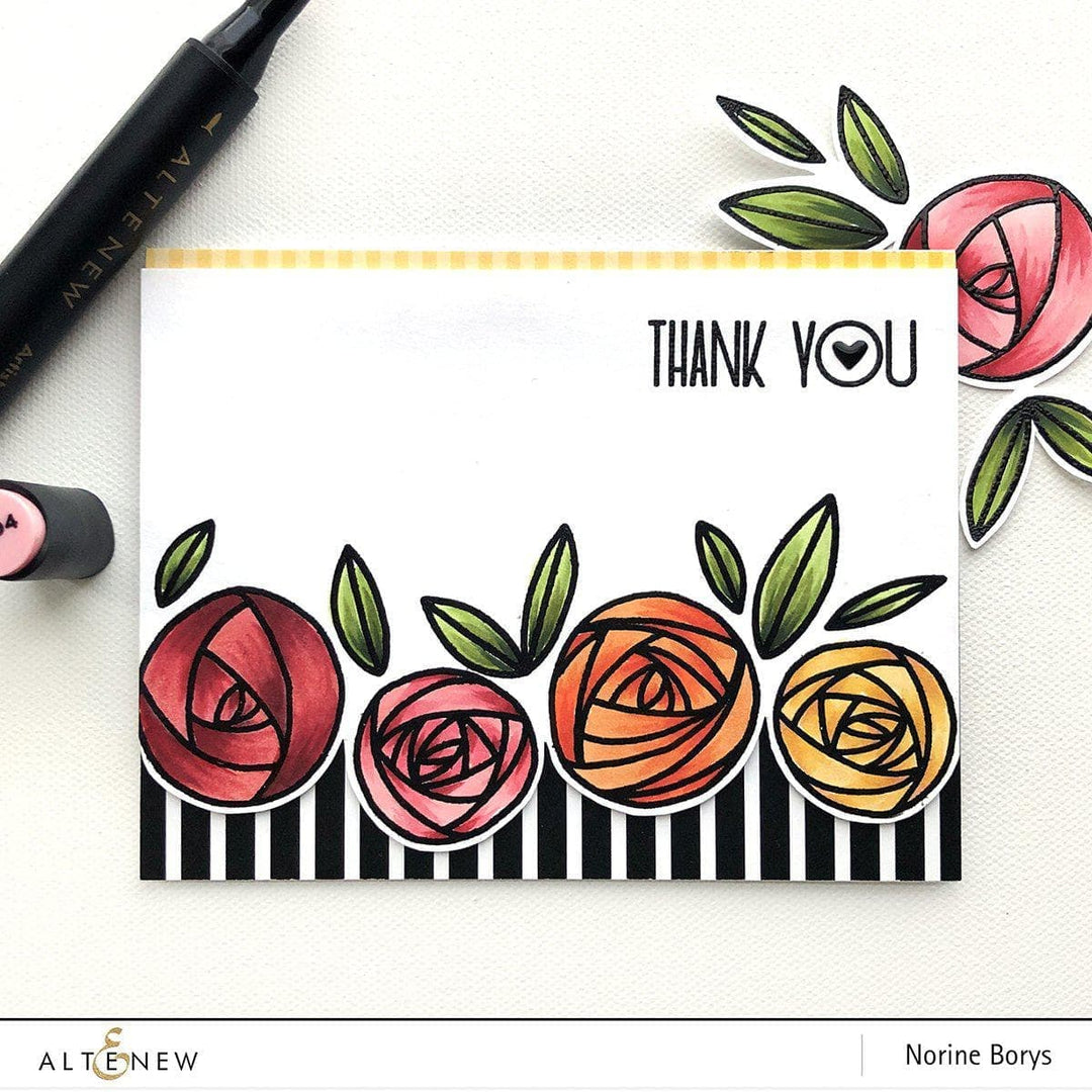 Altenew Stamp & Die & Stencil Bundle Rennie Roses Stamp & Die & Mask Stencil Bundle